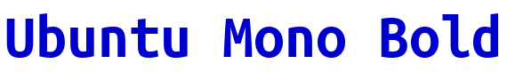 Ubuntu Mono Bold font